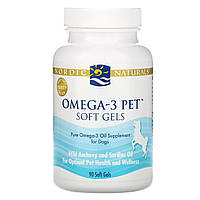 Омега-3 для собак, Omega-3 Pet, Nordic Naturals, 90 капсул