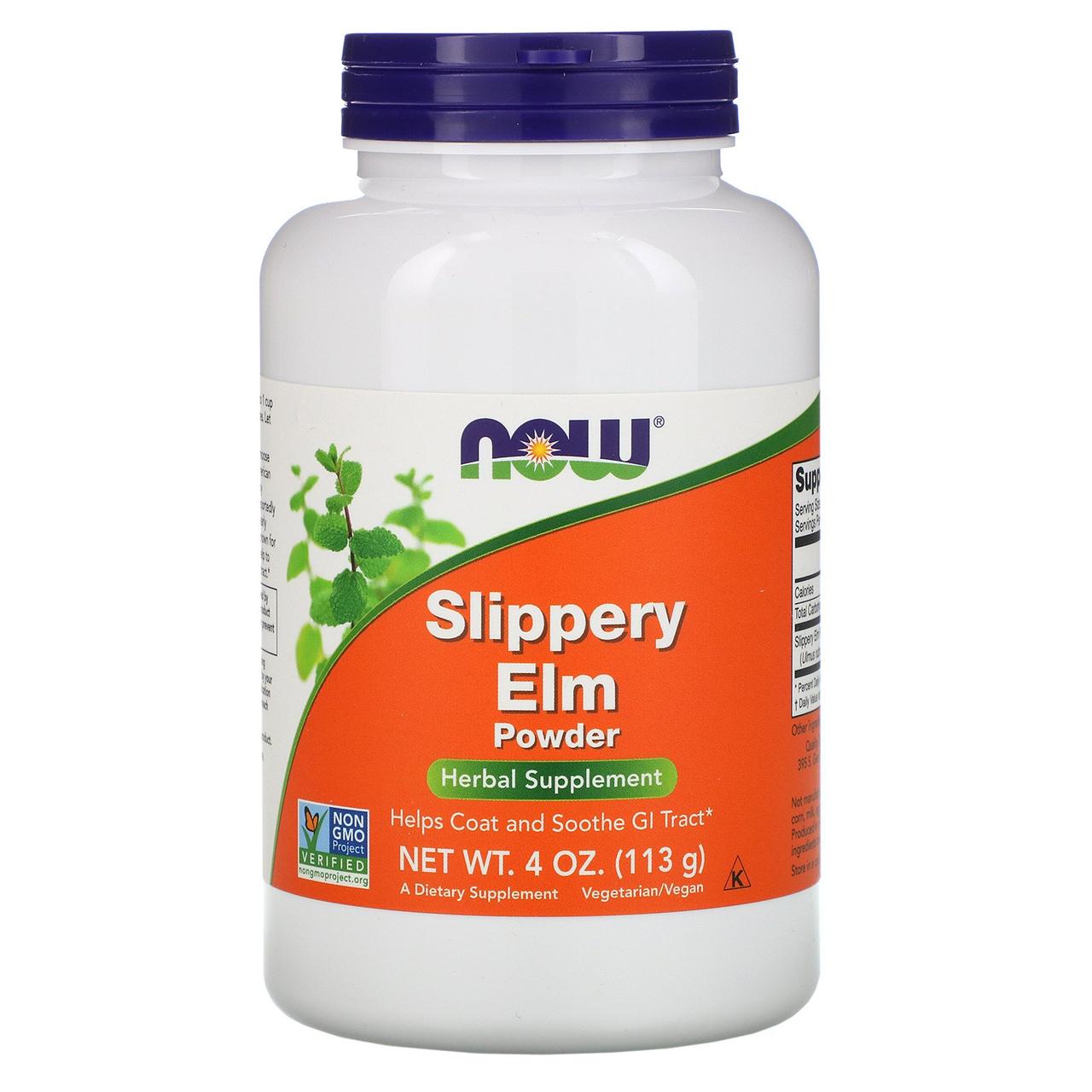 Слизький в'яз (Slippery Elm), Now Foods, порошок, 113 р.