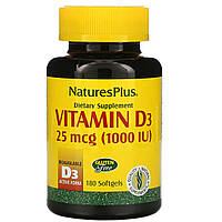 Nature's Plus, Вітамін D3, 1000 МО, 180 гельових капсул