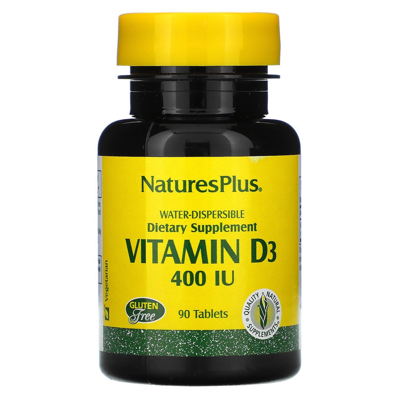 Nature's Plus, Витамин D3, 400 МЕ, 90 таблеток