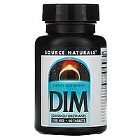 Дииндолилметан, Source Naturals, 100 мг, 60 таблеток.