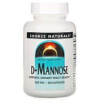 Д-Манноза, D-Mannose, Source Naturals, 500 мг, 60 капсул