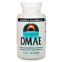 DMAE (Диметиламиноэтанол), Source Naturals, 200 кап.