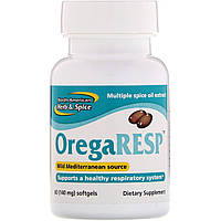 North American Herb & Spice Co., Харчова добавка OregaResp, 140 мг, 60 м'яких капсул