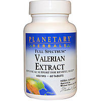 Planetary Herbals, «Повний спектр», екстракт валеріани, 650 мг, 60 таблеток