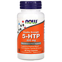 5-гідроксітріптофан з гліцином, таурином і инозитолом, 200 мг, 60 капсул, 5-Htp, Now Foods
