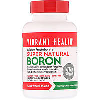 Бор, Super Natural Boron, Vibrant Health, 60 капсул