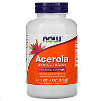 Ацерола і вітамін С, Acerola 4:1 Concentrate, Now Foods, 170 г