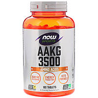 AAKG (L-аргінін-альфа-кетоглутарат), Now Foods, 180 таб.