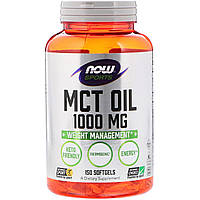 Масло МСТ, (Sports, MCT Oil), Now Foods, 150 капсул