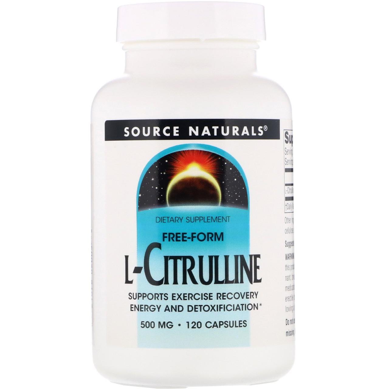 L-цитрулін L-Citrulline, Source Naturals, 500 мг, 120 капсул