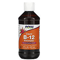 Вітамін В12, B-12, Liquid, B-Complex, Now Foods, B-комплекс, 237 мл
