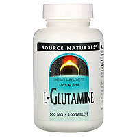 L-Глютамин L-Glutamine, Source Naturals, 500 мг, 100 таблеток