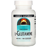 L-Глютамин, L-Glutamine, Source Naturals, 500 мг, 100 капсул