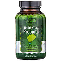 Irwin Naturals, "Пребиотик для здорового кишечника", пищевая добавка-пребиотик для подкормки полезных бактерий, 60 мягких желатиновых капсул с
