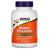Пищеварительные ферменты, Super Enzymes, Now Foods, 180 таб.