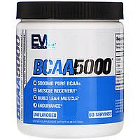 EVLution Nutrition, BCAA 5000, Без Смакових Добавок, 10,6 унцій (300 г)