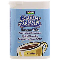 Стевия (Better Stevia) Now Foods, натуральный подсластитель для замены сахара, 175 таблеток
