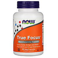 Тру Фокус, True Focus, Now Foods, 90 капсул.
