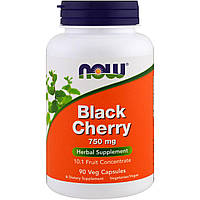 Экстракт дикой вишни, Now Foods (Black Cherry), 750мг, 90 капсул