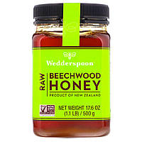 Wedderspoon, 100% Сирої буковий мед, 17,6 oz (500 г)