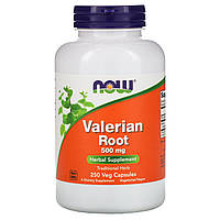 Корінь Валеріани, Valerian Root, Now Foods, 500 мг, 250 капсул