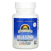 Мелатонін 2,5 мг (апельсин), Source Naturals, 240 таб.