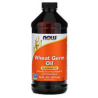 Масло зародышей пшеницы, Wheat Germ Oil, Now Foods, 473 мл.