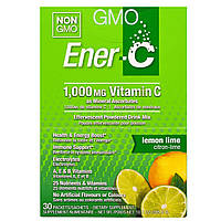 Ener-C, Витамин C, шипучий растворимый порошок для напитка со вкусом лимона и лайма, 30 пакетиков, 10,1 унции (285,6 г)