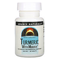 Куркумин, Meriva Turmeric Complex, Source Naturals, 500 мг, 30 таблеток