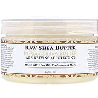 Бальзам для тела от растяжек, Raw Shea Butter, Nubian Heritage, (113 г)