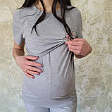 Футболка для вагітних та годуючих Pregnant Style Mila 44 сіра, фото 2