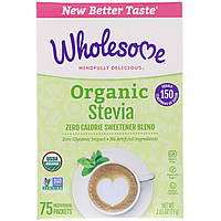 Стевия, Stevia, Wholesome Sweeteners, Inc., 75 пакетов, 1 г