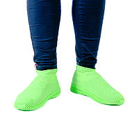 Силиконовые чехлы-бахилы для обуви Coolnice SC10G зеленые - M (37-41)