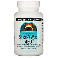 Зверобой, St. John's Wort, Source Naturals, 450 мг, 180 таблеток