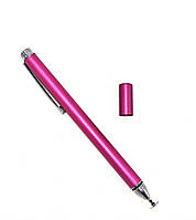 Стилус ручка Pencil с колпачком для рисования на планшетах и смартфонов розовый