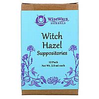 WiseWays Herbals, LLC, Свічки з гамамелісом, 12 шт, 2,5 мл кожна