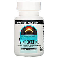 Витамины для мозга, Vinpocetine, Source Naturals, 10 mg, 120 таблеток