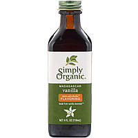Simply Organic, Мадагаскарская ваниль, безспиртовой ароматизатор, выращено на ферме, 4 жидких унции (118 мл)