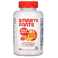 Комплекс для детей, мультивитамины, омега 3, витамин D, Multi + Omega 3 + Vitamin D, SmartyPants, 120 штук