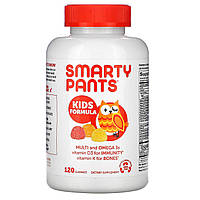 Комплекс для дітей, мультивітаміни, омега 3, вітамін D, Multi + Omega 3 + Vitamin D, SmartyPants, 120 штук