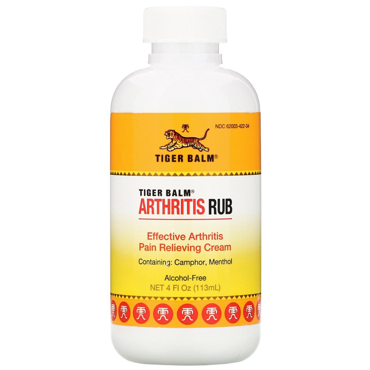 Tiger Balm, Arthritis Rub без спирту, 4 рідких унцій (113 мл)