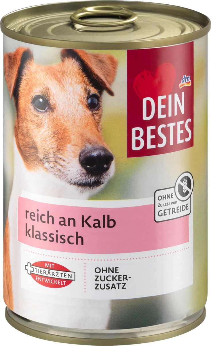 Вологий корм для собак з телятиною Dein Bestes Reich an Kalb klassisch, 400 гр