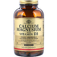 Комплекс витаминов кальций и магний Calcium Magnesium Solgar 300 таблеток для укрепления иммунитета