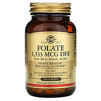 Фолиевая кислота Folic Acid Solgar 800 мкг 250 таблеток для предотвращения пороков развития плода