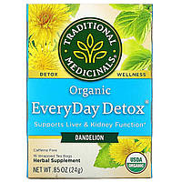 Traditional Medicinals, Organic EveryDay Detox Tea, Dandelion, 16 Wrapped Tea Bags, .05 oz (1.5 g)