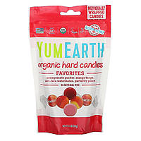 Органические леденцы YumEarth Candy Drops 4 Flavors с витамином С без глютена 93,5 г