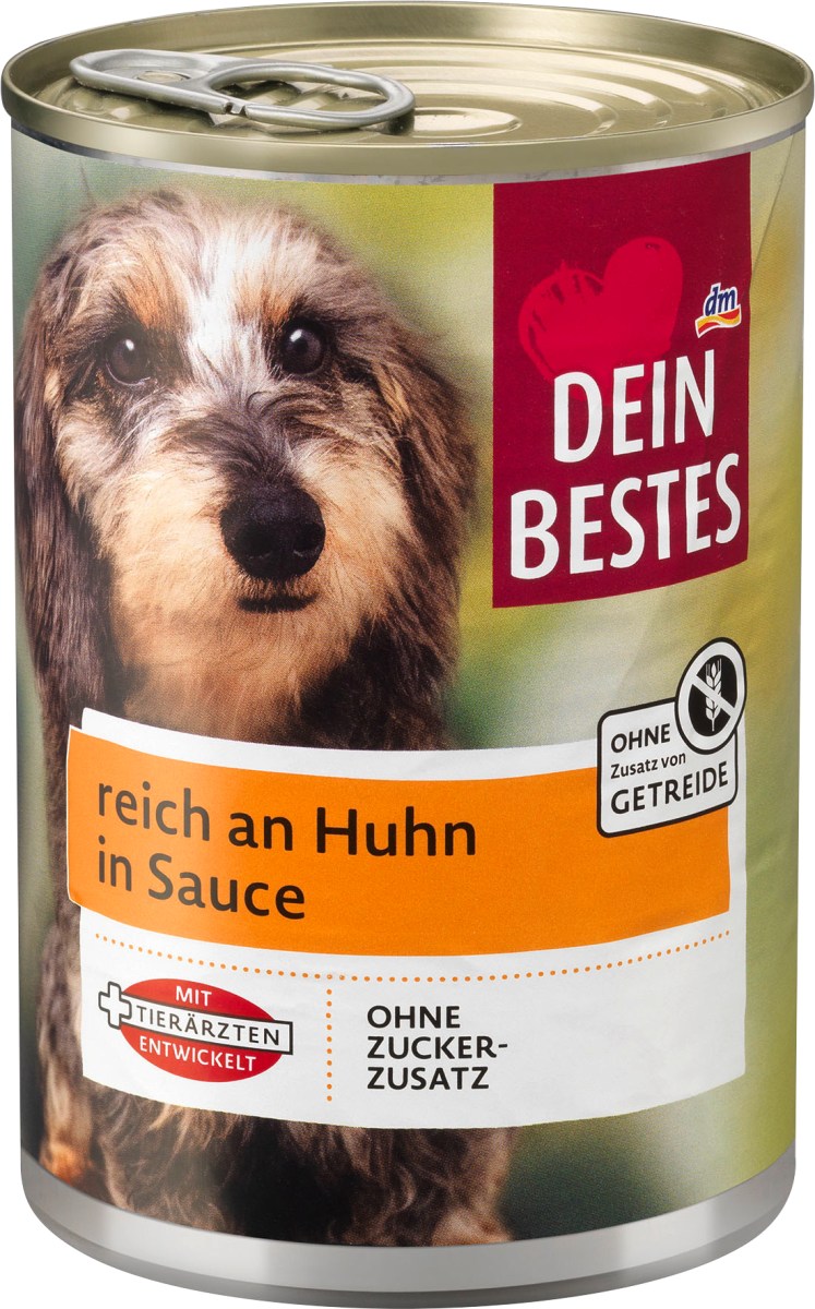 Вологий корм для собак з куркою Dein Bestes Reich an Huhn in Sauce, 400 гр