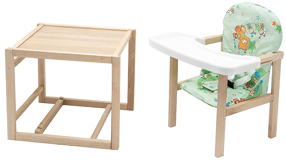 Стільчик-трансформер Babyroom Поні-230 eko зелений (ведмедики та бджілки)