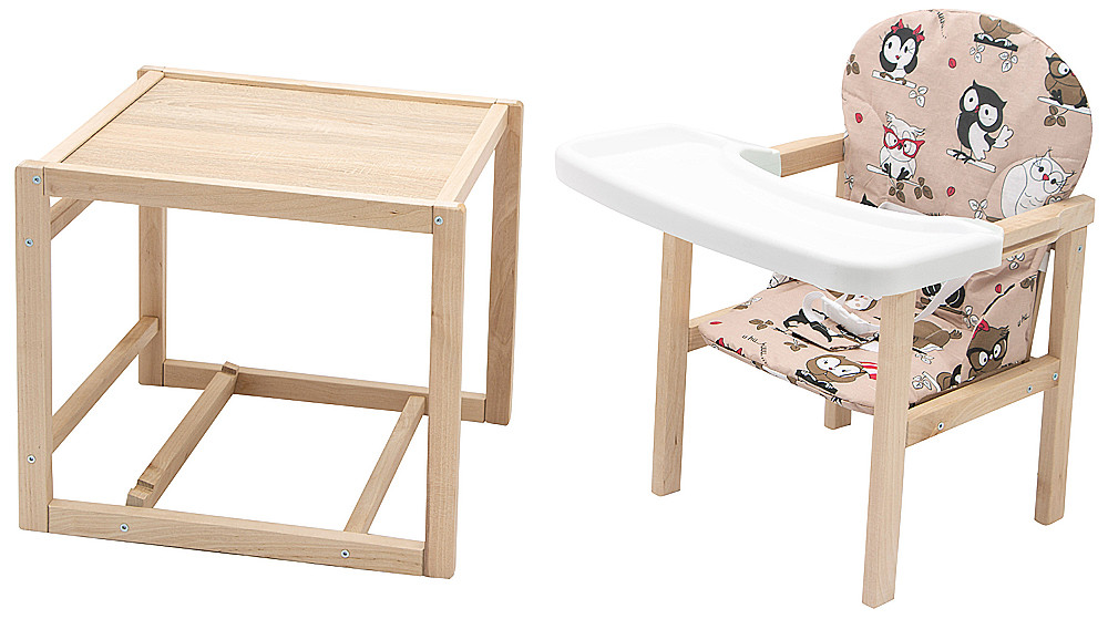 Стільчик-трансформер Babyroom Поні-230 eko бежевий (сови)